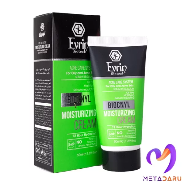 کرم مرطوب کننده پوست چرب و دارای آکنه بایوکنیل اورین | Evrin Moisturizing Cream - 1497
