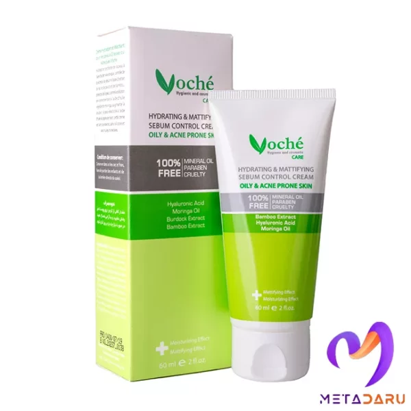 کرم آبرسان پوست چرب و مستعد آکنه وچه | Voche Hydrating Sebum Control Cream - 1618