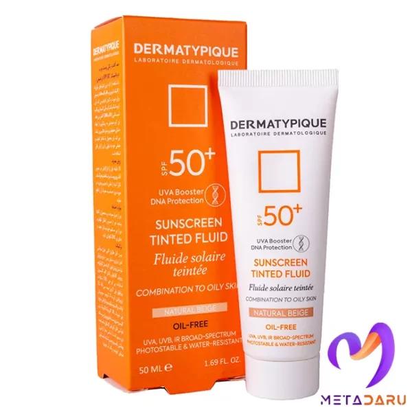 کرم ضدآفتاب رنگی پوست چرب SPF+50 درماتیپیک(بژ طبیعی) | Dermatypique Sunscreen Tinted Fluid SPF+50 - 1657