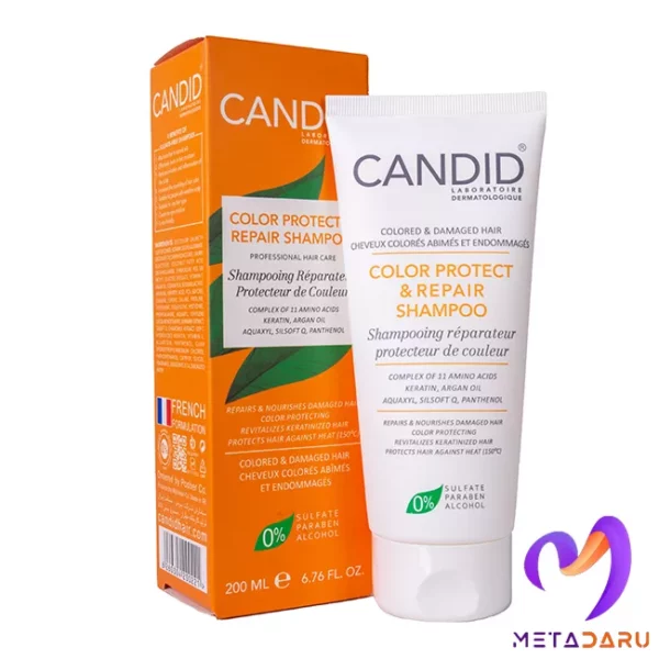 شامپو تثبیت کننده رنگ و ترمیم کننده مو کاندید | Candid Color Protect & Repair Shampoo - 1803