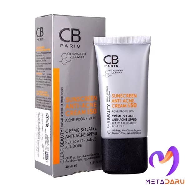 کرم ضدآفتاب پوست مستعدآکنه SPF50 سی بی پاریس | CB Paris Sunscreen Anti Acne Cream SPF50 - 1919