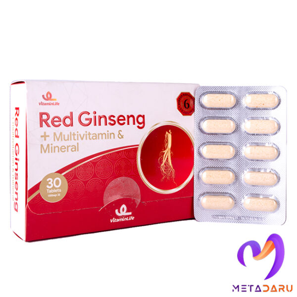 red ginseng multi mineral tab box 30 vitaminlife قرص رد جینسینگ پاور مولتی ویتامین و مینرال ویتامین لایف ۳۰ عدد - 515