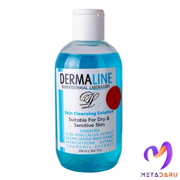 محلول پاک کننده پوست خشک و حساس درمالاین | Dermaline Skin Cleansing Solution - 883