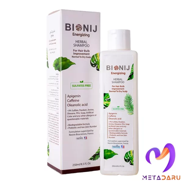 شامپو گیاهی تقویت کننده پیاز مو مو نرمال تا خشک بیونیج | Bionij Energizing Herbal Shampoo - 989