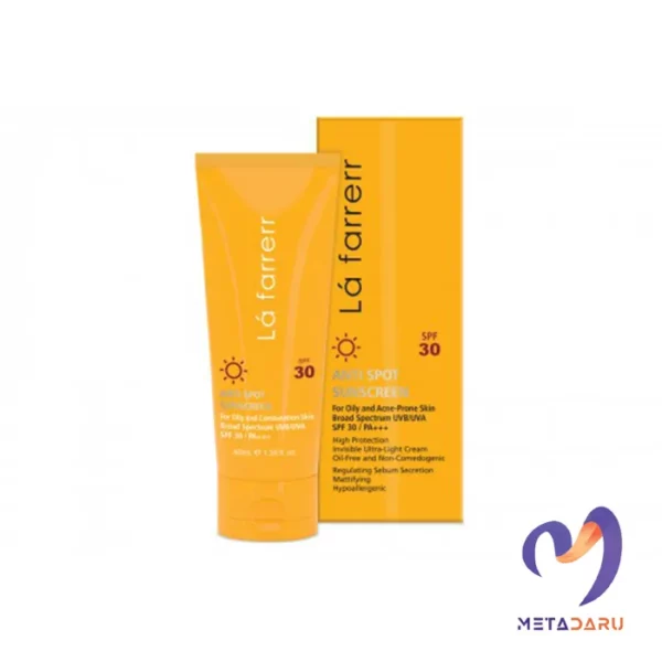 کرم ضد آفتاب و ضد لک بی رنگ مخصوص پوست های چرب و مستعد آکنه SPF30 Anti Spot Sunscreen For Oily And Acne Prone Skin SPF30 - colorless sunscreen and anti spot cream for oily and acne prone skin spf 30 3 11zon