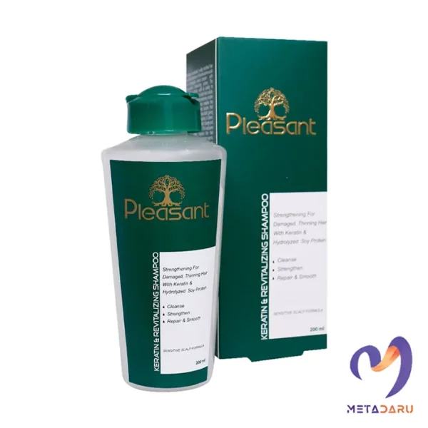 شامپو کراتین و بازسازی کننده مو پلزنت ۲۰۰ میلی لیتر|Pleasant Keratin and Revitalizing Shampoo ۲۰۰ ml - keratin shampoo 3 11zon